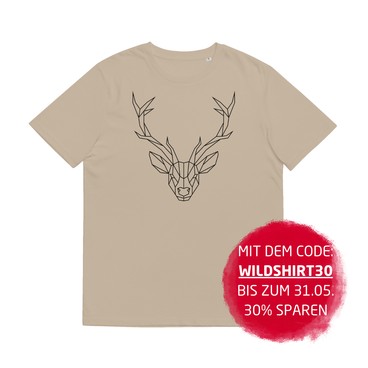 Polygon Hirsch T-shirt - Wildtiere in Europa