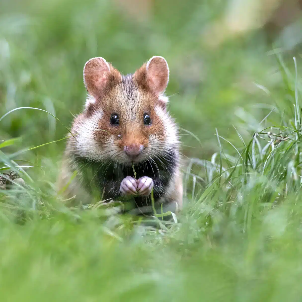 Feldhamster nach dem Winterschlaf - Wildtiere in Europa